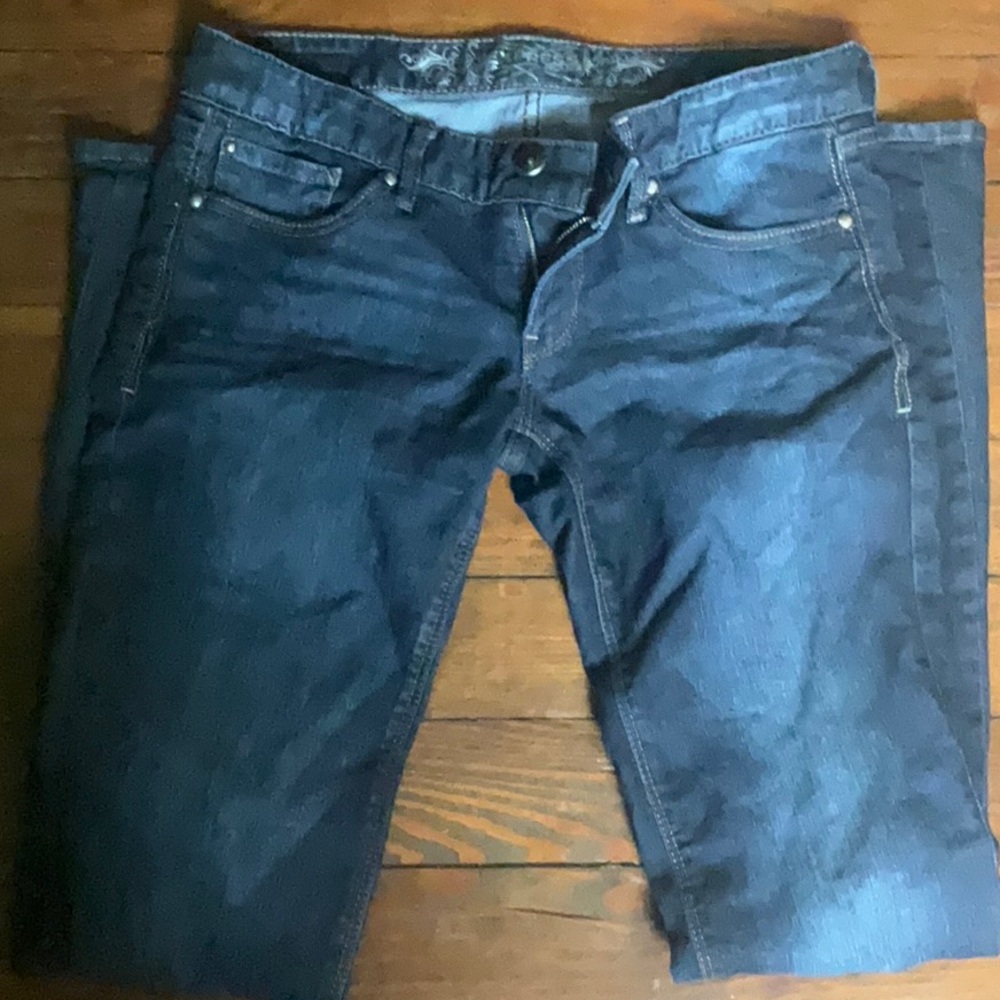 Express Dark-Wash Slim Bootcut Low-Rise Jeans Sz. 4 Y2K